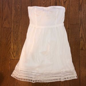 White strapless sundress